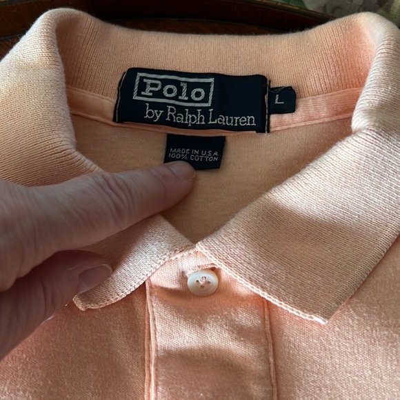 Polo by Ralph Lauren short sleeve polo shirt in Peach, men’s size Large. - Picture 3 of 3